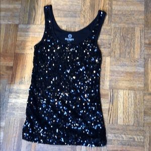 NWT old Navy black sequin tank top